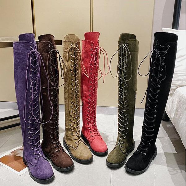 boots thigh high women autumn winter lace-up flat heels shoes female over the knee botas mujer 43, Black
boots thigh high women autumn winter lace-up flat heels shoes female over the knee botas mujer 43, Black