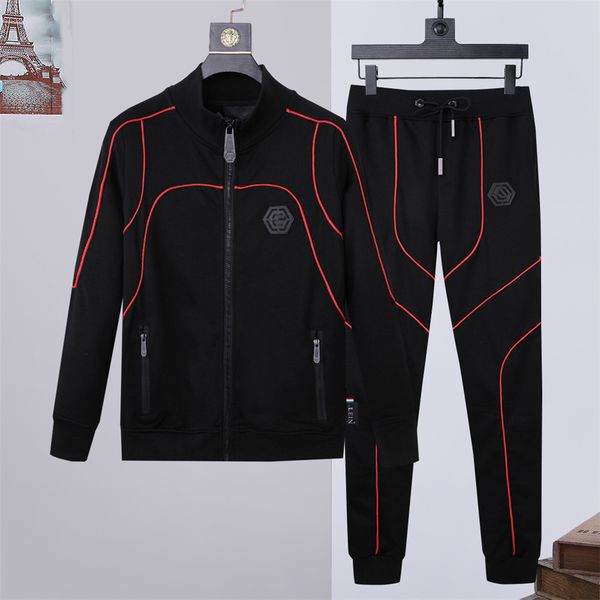 2022 men's tracksuits red thread decorative embroidery fashion trend cardigan sweater pants 2 pieces of pure cotton, Gray
2022 men's tracksuits red thread decorative embroidery fashion trend cardigan sweater pants 2 pieces of pure cotton, Gray