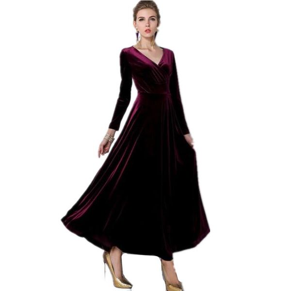 casual dresses 2021 autunm women velvet dress plus size long sleeve maxi high waist v-neck winter wine blue red, Black;gray
casual dresses 2021 autunm women velvet dress plus size long sleeve maxi high waist v-neck winter wine blue red, Black;gray