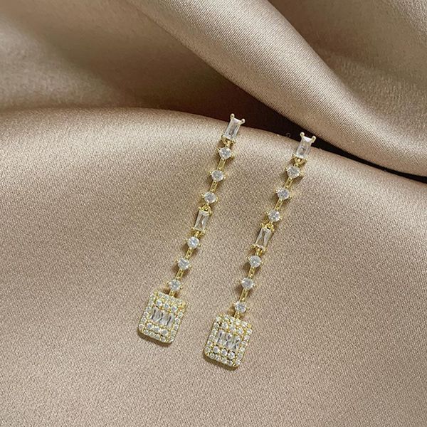 dangle & chandelier korean simple fashion women's accessories temperament long rhinestones geometric square earrings female jewelry, Silver
dangle & chandelier korean simple fashion women's accessories temperament long rhinestones geometric square earrings female jewelry, Silver