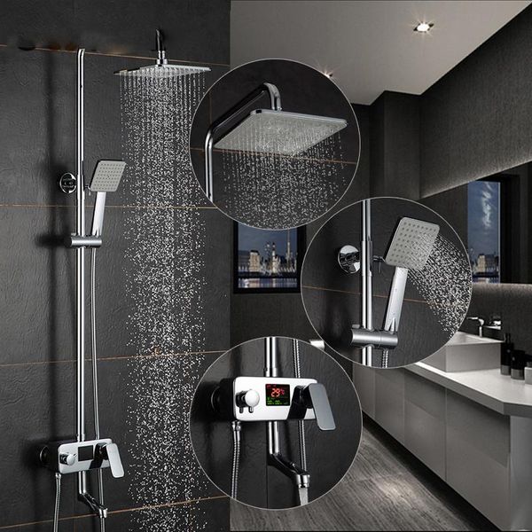 modern led digital display shower faucet set rain shower head 3-way handshower digital display mixer tap bathroom faucet
modern led digital display shower faucet set rain shower head 3-way handshower digital display mixer tap bathroom faucet