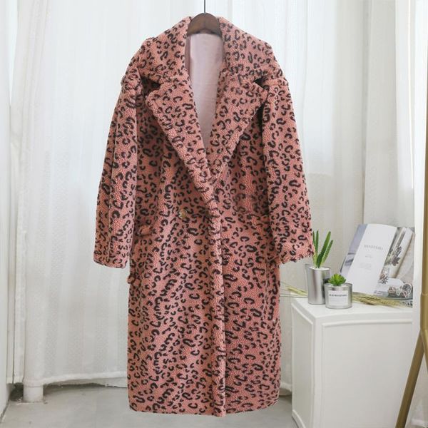 women's fur & faux hjqjljls 2021 winter women long leopard print teddy bear jacket female thick warm lapel collar oversized lambswool c, Black
women's fur & faux hjqjljls 2021 winter women long leopard print teddy bear jacket female thick warm lapel collar oversized lambswool c, Black