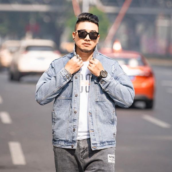 men's jackets extra xl menswear spring denim shirt washed hole large size jacket plus men clothing, Black;brown
men's jackets extra xl menswear spring denim shirt washed hole large size jacket plus men clothing, Black;brown