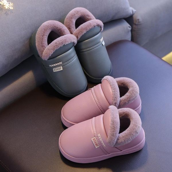 slipper children' slippers baby boys girl pu waterproof cotton toddler home winter warm kids flip flop outdoor casual shoes, Black;grey
slipper children' slippers baby boys girl pu waterproof cotton toddler home winter warm kids flip flop outdoor casual shoes, Black;grey
