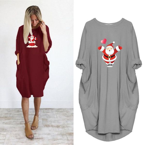 casual dresses winter long sleeve pocket christmas dress santa claus kawaii women plus size vintage party fall clothes robe, Black;gray
casual dresses winter long sleeve pocket christmas dress santa claus kawaii women plus size vintage party fall clothes robe, Black;gray