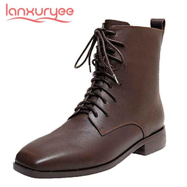 boots lanxuryee leisure work genuine leather cross-tied classics square toe thick med heel zip basic office lady ankle l05, Black
boots lanxuryee leisure work genuine leather cross-tied classics square toe thick med heel zip basic office lady ankle l05, Black