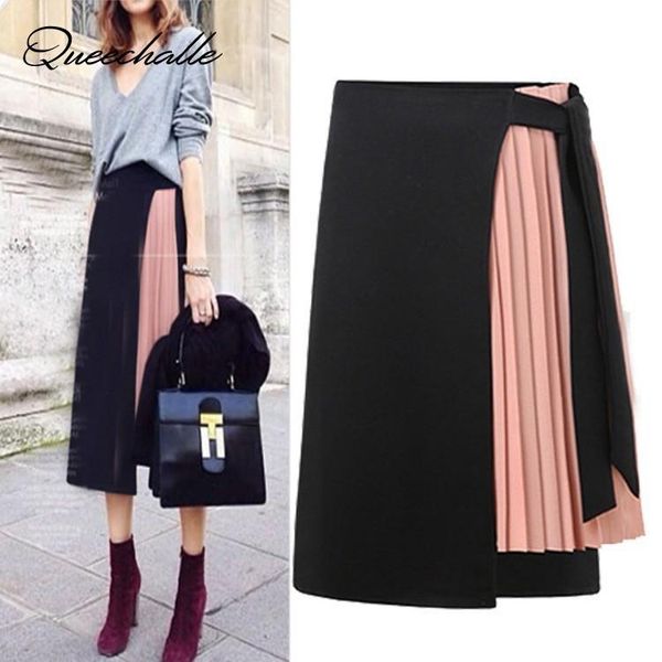 skirts queechalle 2021 summer skirt chiffon fold patchwork loose straight women ties waist asymmetrical casual black blue
skirts queechalle 2021 summer skirt chiffon fold patchwork loose straight women ties waist asymmetrical casual black blue