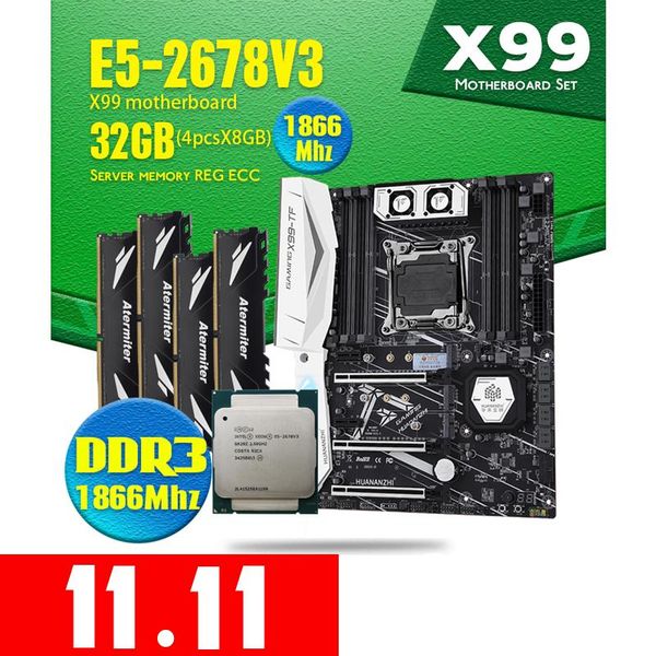 motherboards huananzhi x99 x99-tf motherboard set with xeon e5 2678 v3 lga2011-3 4pcs 8gb = 32gb pc3 14900r ram 1866mhz ddr3 ecc reg memory
motherboards huananzhi x99 x99-tf motherboard set with xeon e5 2678 v3 lga2011-3 4pcs 8gb = 32gb pc3 14900r ram 1866mhz ddr3 ecc reg memory