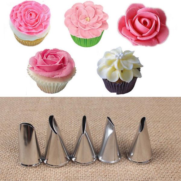 baking & pastry tools 5pcs stainless steel rose petal nozzles cake piping cream tips decorating cupcake tool kitchen gadgets
baking & pastry tools 5pcs stainless steel rose petal nozzles cake piping cream tips decorating cupcake tool kitchen gadgets