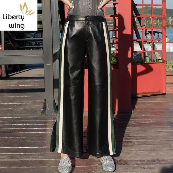 women's pants & capris womens autumn winter sport casual slim wide leg fashion genuine leather sheepskin mixed colors full length plus, Black;white
women's pants & capris womens autumn winter sport casual slim wide leg fashion genuine leather sheepskin mixed colors full length plus, Black;white