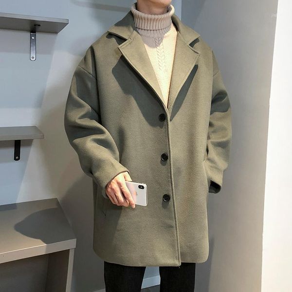 men's suit collar woolen blends loose trench overcoat male snow jackets loose parkas cashmere long coat windbreaker1, Black
men's suit collar woolen blends loose trench overcoat male snow jackets loose parkas cashmere long coat windbreaker1, Black