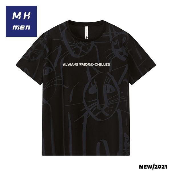 mh summer 2021 new quality cotton hemp street trend cat print casual t-shirt men's short sleeve, White;black
mh summer 2021 new quality cotton hemp street trend cat print casual t-shirt men's short sleeve, White;black