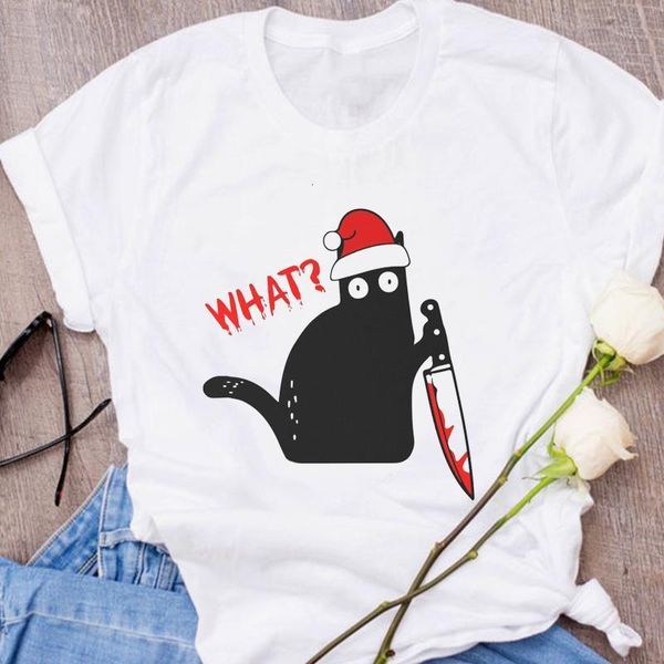 women graphic cat casual cute cartoon christmas autumn fall halloween clothes lady tees female t shirt womens t-shirt, White
women graphic cat casual cute cartoon christmas autumn fall halloween clothes lady tees female t shirt womens t-shirt, White