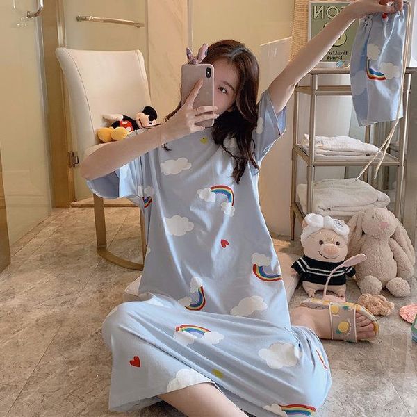 summer cute night dress women plus size nightgown cartoon print sleepshirts short-sleeves nightie nightdress cotton sleepwear, Black;red
summer cute night dress women plus size nightgown cartoon print sleepshirts short-sleeves nightie nightdress cotton sleepwear, Black;red