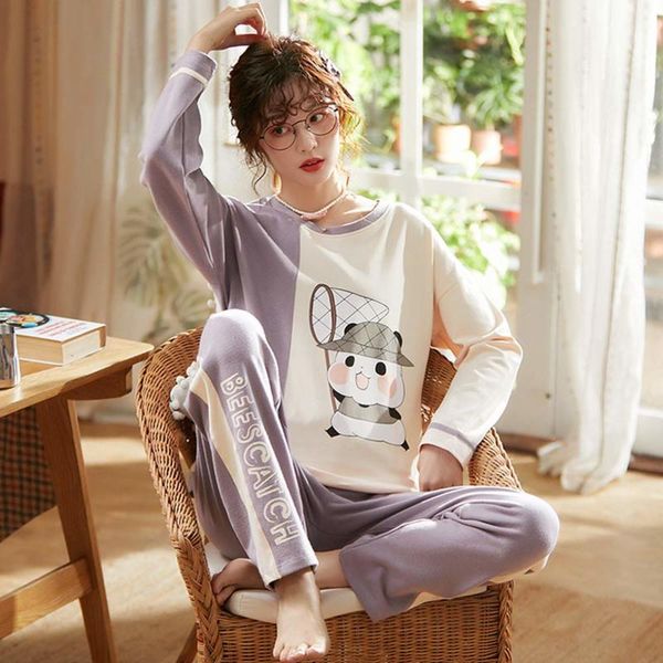pajamas female spring cotton long sleeve winter fresh sweet korean student autumn lovely suit home clothes, Black;red
pajamas female spring cotton long sleeve winter fresh sweet korean student autumn lovely suit home clothes, Black;red