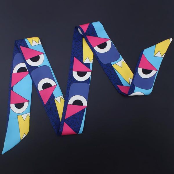 scarves 120cm*5cm twill silk small long woman scarf little cartoon eyes printed fashion headband bag ribbon for ladie, Blue;gray
scarves 120cm*5cm twill silk small long woman scarf little cartoon eyes printed fashion headband bag ribbon for ladie, Blue;gray