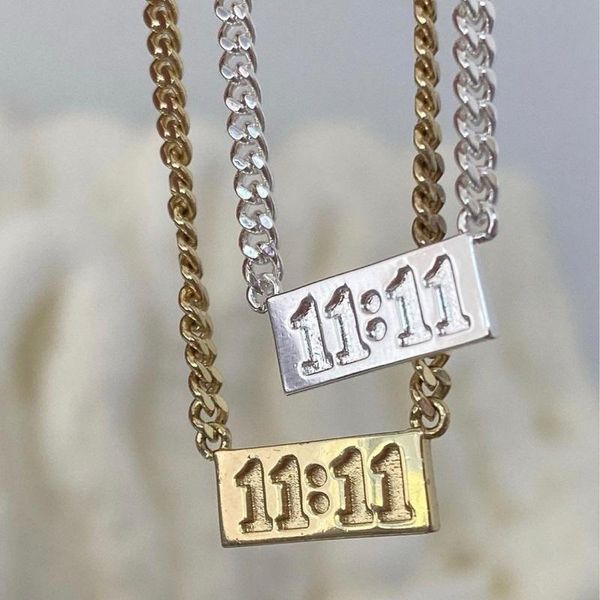 pendant necklaces ins fashion stainless steel 18k plated gold chain tag number double eleven customized necklace for women girl party jewelr, Silver
pendant necklaces ins fashion stainless steel 18k plated gold chain tag number double eleven customized necklace for women girl party jewelr, Silver