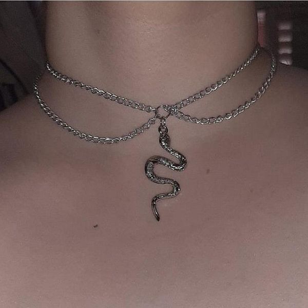 chokers kpop women neck chain snake choker necklaces on the double layer pendant jewelry 2021 chocker collar for girls checker goth, Golden;silver
chokers kpop women neck chain snake choker necklaces on the double layer pendant jewelry 2021 chocker collar for girls checker goth, Golden;silver