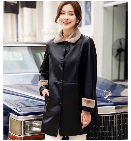 leather jacket high fashion men belt autumn and winter clothes long slim large coat middle-aged elderly atmospheric lapel, Black
leather jacket high fashion men belt autumn and winter clothes long slim large coat middle-aged elderly atmospheric lapel, Black