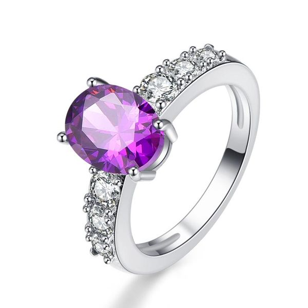 wedding rings fashion women jewelry oval multil color purple white cz silver ring, Slivery;golden
wedding rings fashion women jewelry oval multil color purple white cz silver ring, Slivery;golden
