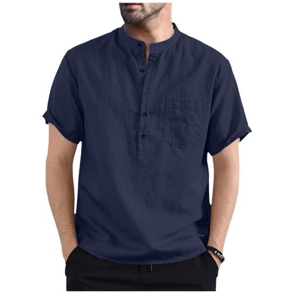 men's casual shirts man short sleeve shirt solid and versatile stand collar summer shorts thin men camisa masculina, White;black
men's casual shirts man short sleeve shirt solid and versatile stand collar summer shorts thin men camisa masculina, White;black