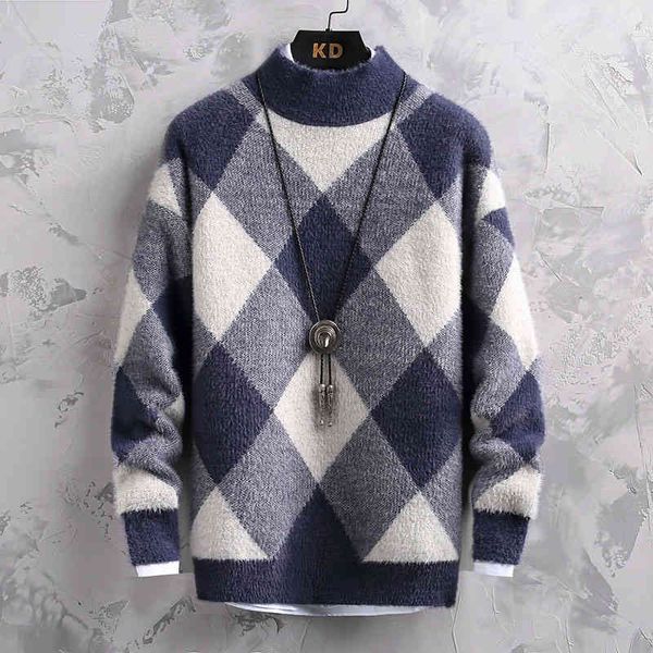 2021 new winter cashmere sweater thickening men's fashion pullover warm brushed men, Black
2021 new winter cashmere sweater thickening men's fashion pullover warm brushed men, Black