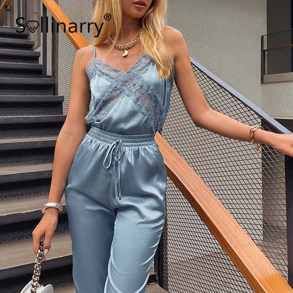 sollinary sale satin two piece sets women fashion lace tank and high waist wide leg pants party club pants set 210709, White
sollinary sale satin two piece sets women fashion lace tank and high waist wide leg pants party club pants set 210709, White