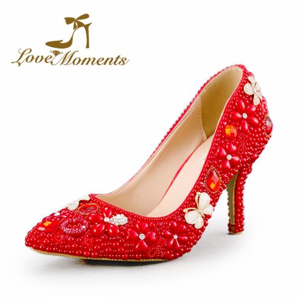 dress shoes handmade bridal high heel pointed toe lady wedding women pumps red pearl rhinestone style party size 42, Black
dress shoes handmade bridal high heel pointed toe lady wedding women pumps red pearl rhinestone style party size 42, Black