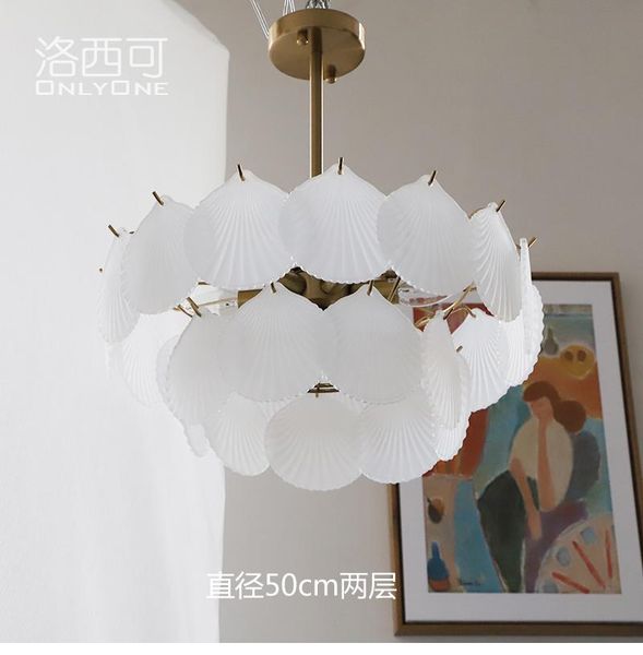 american retro chandelier modern french fresh shell glass light luxury bedroom living room dining room lamps
american retro chandelier modern french fresh shell glass light luxury bedroom living room dining room lamps