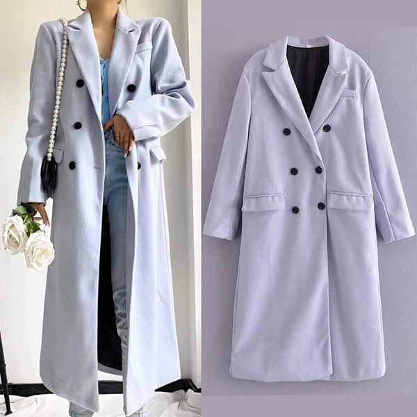 women's wool & blends winter women plain blue long sleeve trench pea coat open front breasted thick jacket cardigan overcoats outwear, Black 
women's wool & blends winter women plain blue long sleeve trench pea coat open front breasted thick jacket cardigan overcoats outwear, Black
