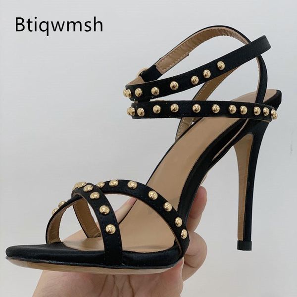sandals 2021 luxury satin women gold rivet ankle strap high heels shoes woman party, Black
sandals 2021 luxury satin women gold rivet ankle strap high heels shoes woman party, Black