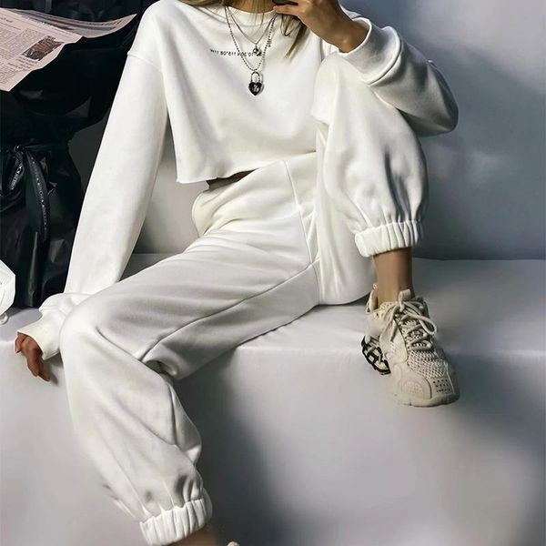 women's tracksuits tracksuit letter print plush casual mini sweatshirt elastic waist pants set female 2021 spring streetwear ladies sui, Gray
women's tracksuits tracksuit letter print plush casual mini sweatshirt elastic waist pants set female 2021 spring streetwear ladies sui, Gray