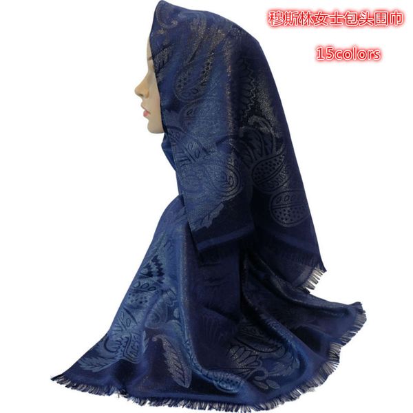 2020 spring and summer creative muslim baotou bright silk cashew flower arab short beard scarf, Blue;black
2020 spring and summer creative muslim baotou bright silk cashew flower arab short beard scarf, Blue;black