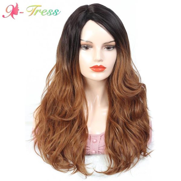 synthetic wigs fashion ombre brown colored hair wig for women x-tress medium length wavy black root machine heat resistant fiber
synthetic wigs fashion ombre brown colored hair wig for women x-tress medium length wavy black root machine heat resistant fiber
