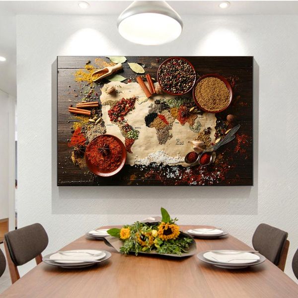 paintings kitchen variety of seasoning grains spices map art canvas print painting wall picture living room modern home decoration poster
paintings kitchen variety of seasoning grains spices map art canvas print painting wall picture living room modern home decoration poster