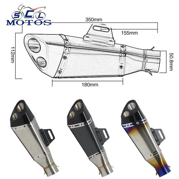 motorcycle exhaust system sclmotos- 38-51mm muffler pipe escapamento slip on for cb650f gsr600 gsr750 xt600 ltz 400 benelli trk 502
motorcycle exhaust system sclmotos- 38-51mm muffler pipe escapamento slip on for cb650f gsr600 gsr750 xt600 ltz 400 benelli trk 502