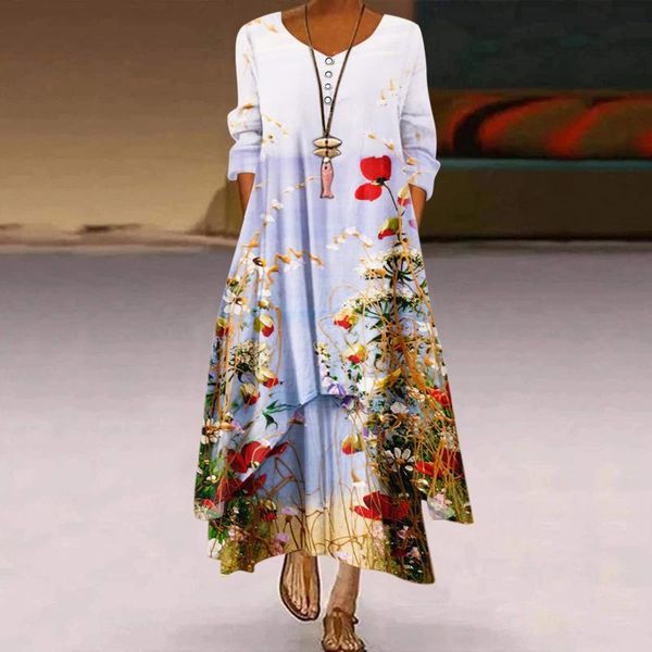 casual dresses maxi for women flower print loose beach bohemian sundress irregular hem long dress vestidos largos woman, Black;gray
casual dresses maxi for women flower print loose beach bohemian sundress irregular hem long dress vestidos largos woman, Black;gray