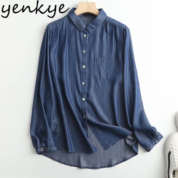 2021 vintage blue denim blouse shirt women long sleeve lapel collar casual loose new spring shirts plus size blusas waii, White;black
2021 vintage blue denim blouse shirt women long sleeve lapel collar casual loose new spring shirts plus size blusas waii, White;black