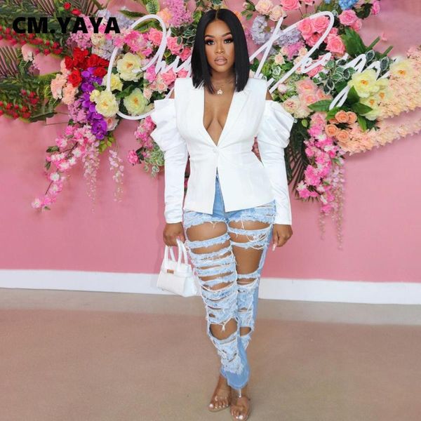 women's suits & blazers cm.yaya women full puff sleeve notched collar single button slim offiece lady fashion outfit summer clothing 2, White;black
women's suits & blazers cm.yaya women full puff sleeve notched collar single button slim offiece lady fashion outfit summer clothing 2, White;black