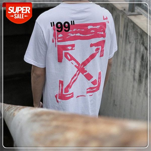 off short-sleeved men and women loose arrow print cotton hip-hop couple t-shirt white #cb8z, White;black
off short-sleeved men and women loose arrow print cotton hip-hop couple t-shirt white #cb8z, White;black