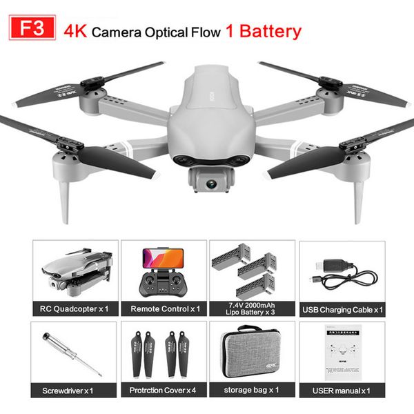 F-3 Optical-Flow Drone 4K Professional HD Dual Camera WIFI FPV Dron Brushless Motor RC Quadcopter
F-3 Optical-Flow Drone 4K Professional HD Dual Camera WIFI FPV Dron Brushless Motor RC Quadcopter
