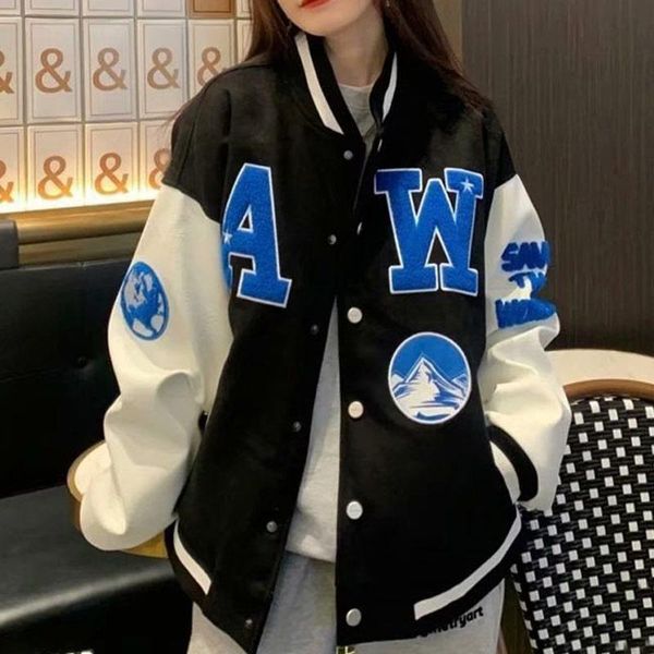 women's jackets coat baseball uniform female jacket loose printing couple thin streetwear ladies o-neck woman clothes 2021 autumn, Black;brown
women's jackets coat baseball uniform female jacket loose printing couple thin streetwear ladies o-neck woman clothes 2021 autumn, Black;brown