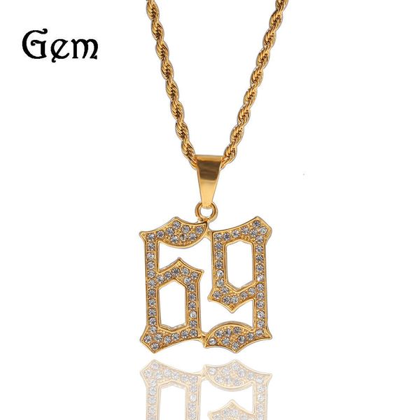 selling hip hop diamond 69 digital pendant hiphop trendy fashion versatile stainless steel necklace, Silver
selling hip hop diamond 69 digital pendant hiphop trendy fashion versatile stainless steel necklace, Silver