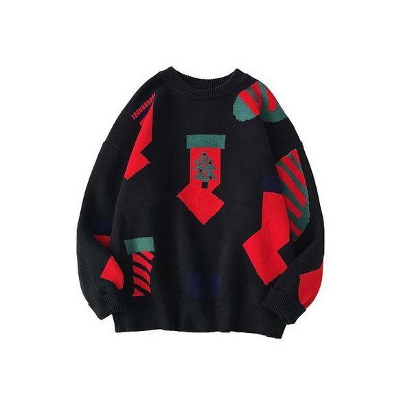 men's sweaters autumn and winter 2021 beauty tide handsome trendy brand hedging loose knitted christmas sweater male ins couple, White;black
men's sweaters autumn and winter 2021 beauty tide handsome trendy brand hedging loose knitted christmas sweater male ins couple, White;black