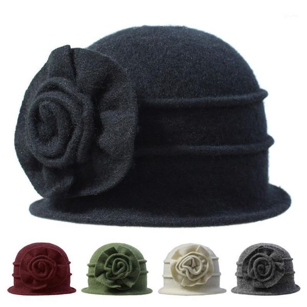 beanie/skull caps women flower cloche hat soft warm 100% wool nostalgia style winter vintage felt wide brim hats1, Blue;gray
beanie/skull caps women flower cloche hat soft warm 100% wool nostalgia style winter vintage felt wide brim hats1, Blue;gray