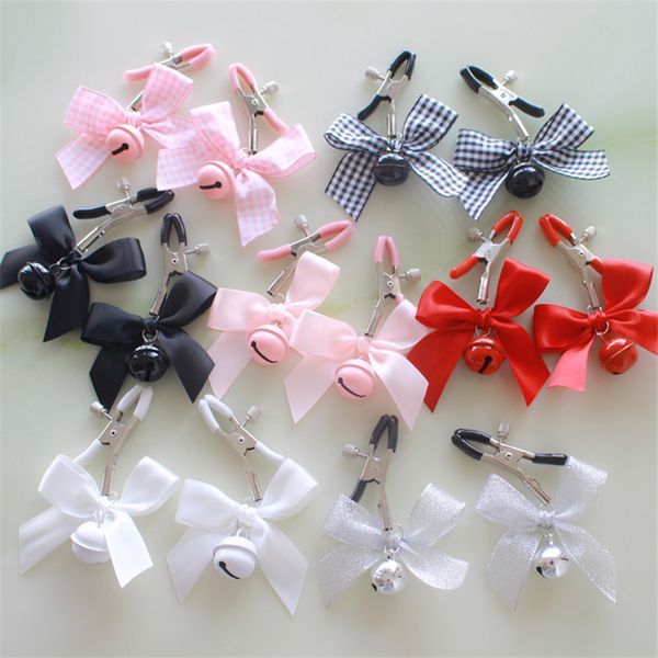black and pink woman adjustable nipple clamp breast small bell fetish flirting teasing toys for couples, Black;white
black and pink woman adjustable nipple clamp breast small bell fetish flirting teasing toys for couples, Black;white