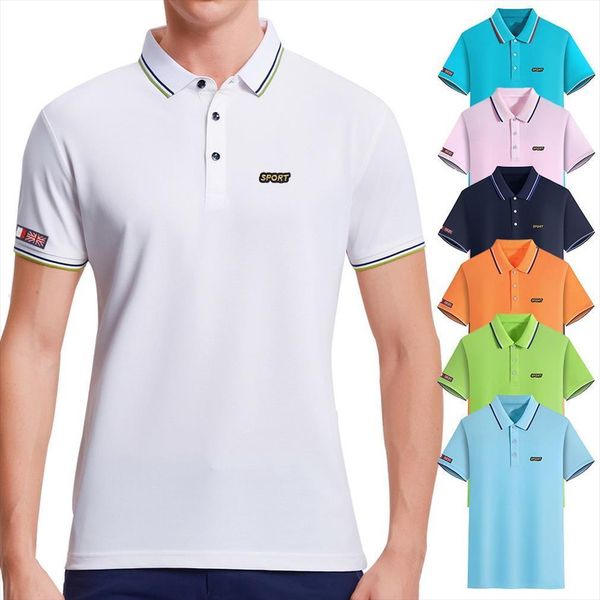 summer thin mens polos shirt short sleeve classic homme clothing casual mercerized cotton sport t190, White;black
summer thin mens polos shirt short sleeve classic homme clothing casual mercerized cotton sport t190, White;black