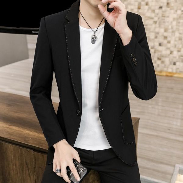 men's suits & blazers autumn korean version of casual suit coat trims the body office professional dress trend youth all-match single j, White;black
men's suits & blazers autumn korean version of casual suit coat trims the body office professional dress trend youth all-match single j, White;black