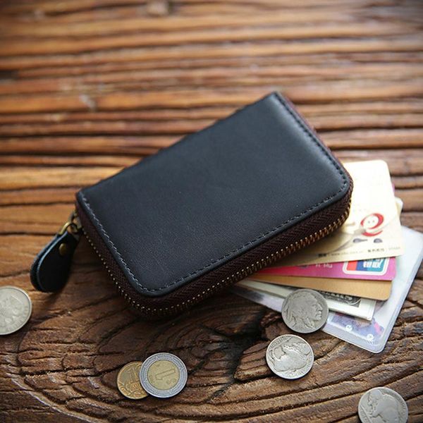 card holders genuine leather holder for men vintage short zipper accordion business id case bag organizer small wallet purse, Brown;gray
card holders genuine leather holder for men vintage short zipper accordion business id case bag organizer small wallet purse, Brown;gray