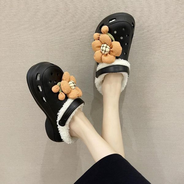 sandals similarwinter shoes for women cotton keep warm breathable flower style outdoor walking slippers sweet clog, Black
sandals similarwinter shoes for women cotton keep warm breathable flower style outdoor walking slippers sweet clog, Black
